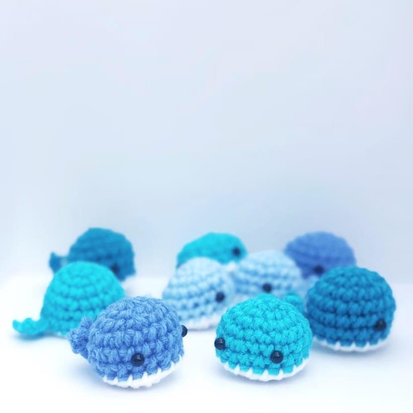 hand made small whales