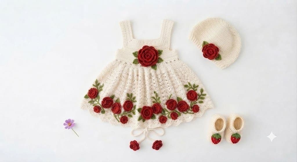 levender bloom dress or baby knit set