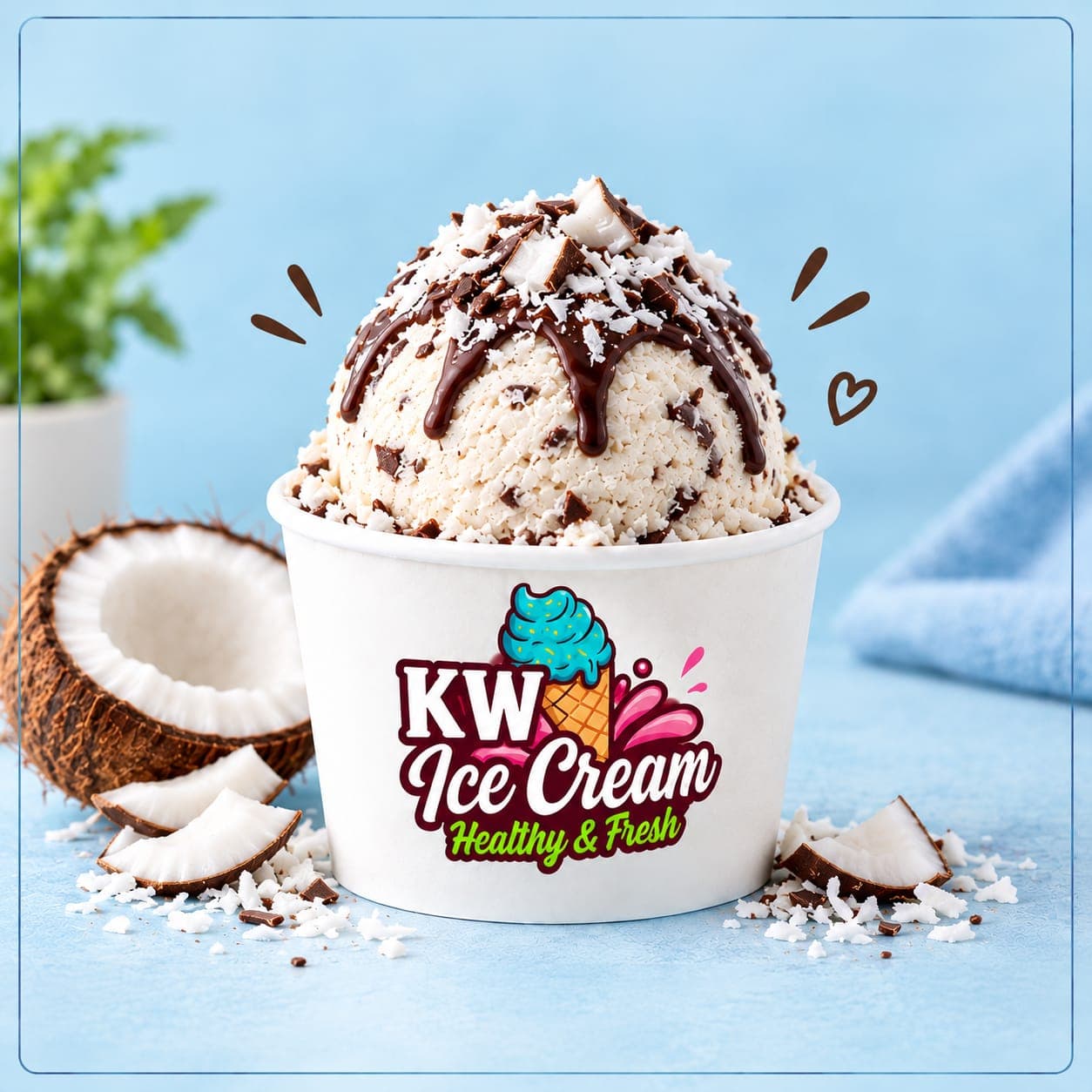 Bounty Ice Cream – 1 Liter Bowl