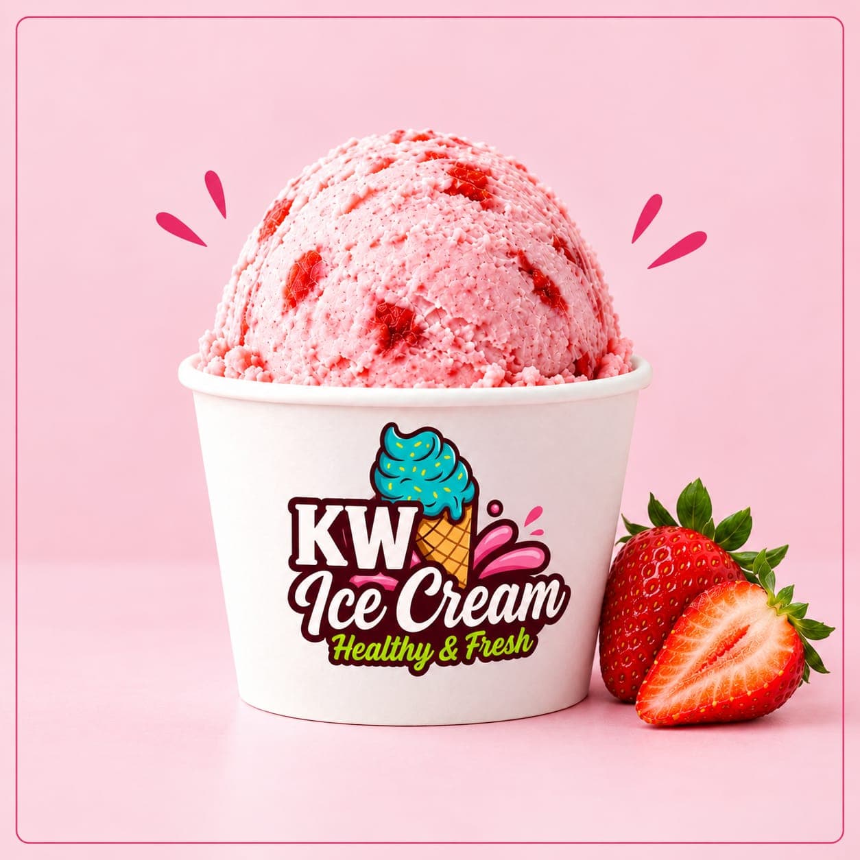 Strawberry Ice Cream – 10 Litre Box