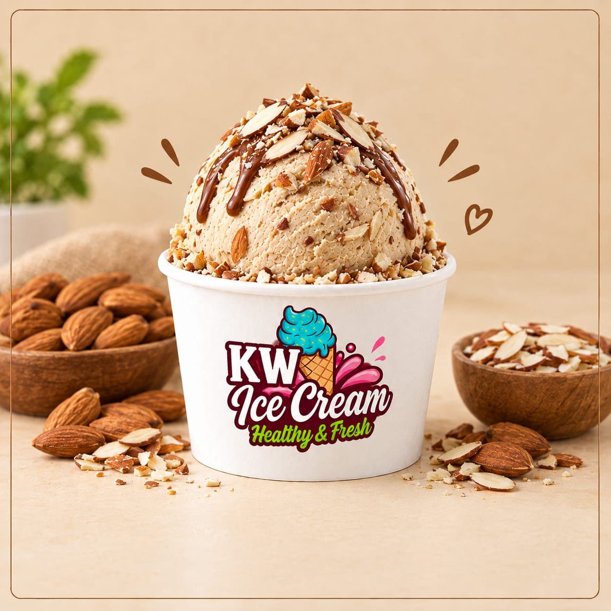 Almond Ice Cream - 10 Liter Box