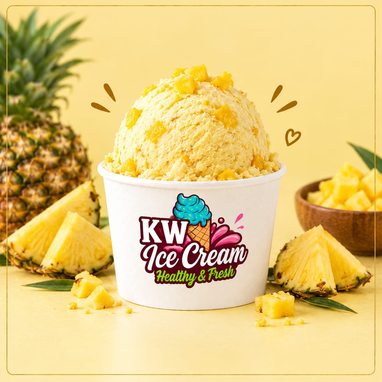 Pineapple Ice Cream – 10 Liter Box