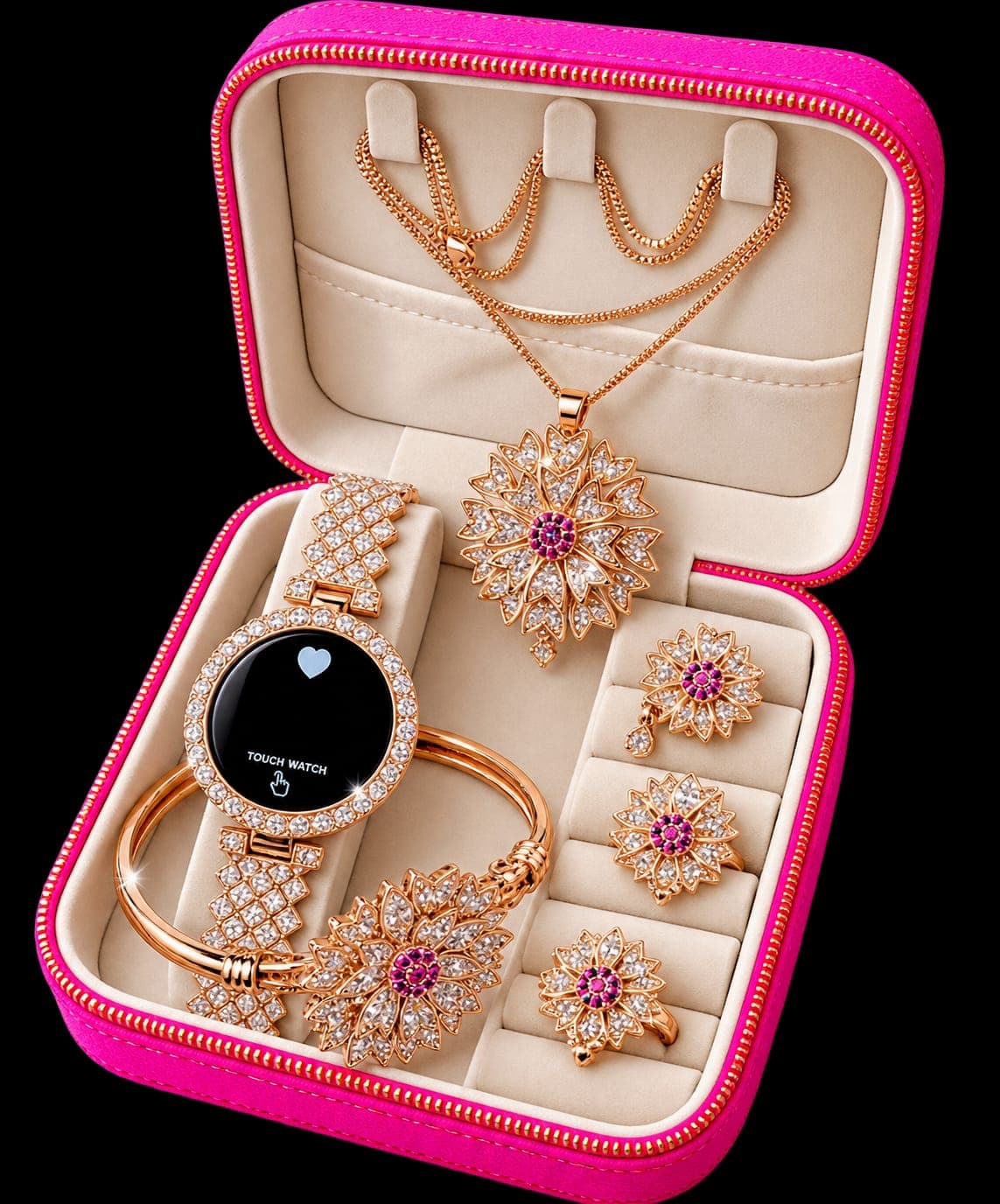 6 pcs luxury watch set for women's
