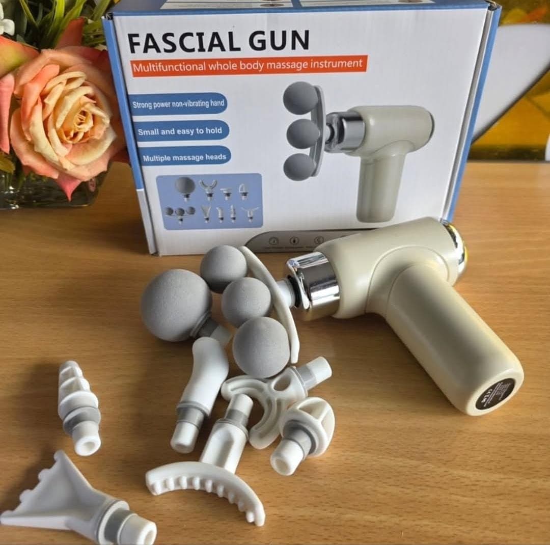 9-in-1 Three-Headed Fascia Gun Massager