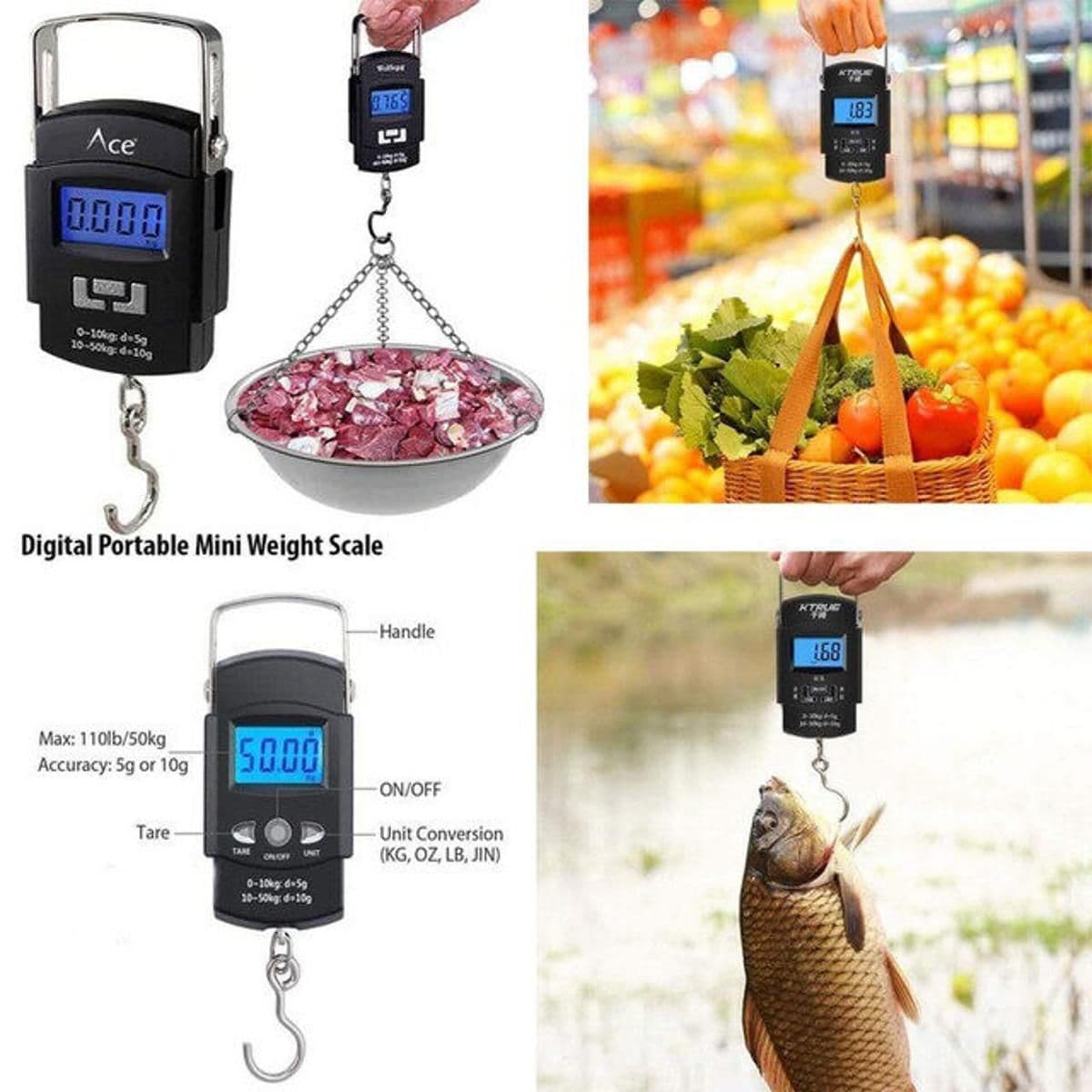 50kg Digital LED Screen Luggage Weighing Scale
